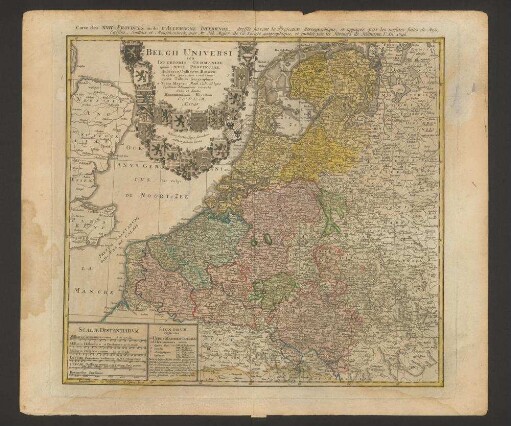 Belgii Universi : seu Inferioris Germaniae quam XVII Provinciae, Austriaco, Gallico et Batavo Sceptro parentes constituunt, nova Tabula Geographica