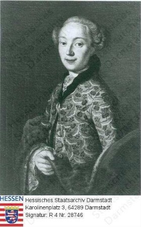 Schlitz gen. von Görtz, Johann Eustach Graf v. (1737-1821) / Porträt, rechtsgewandte, vorblickende Halbfigur / Jugendbildnis