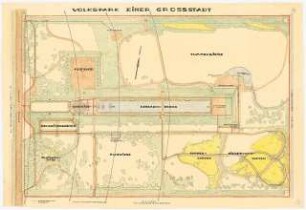 Volkspark einer Großstadt: Grundriss 1:1000