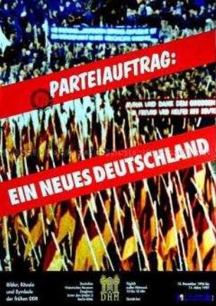 Plakat zu einer Ausstellung des Deutschen Historischen Museums über die frühen Jahre der DDR