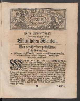 Von der Erkäntniß GOttes