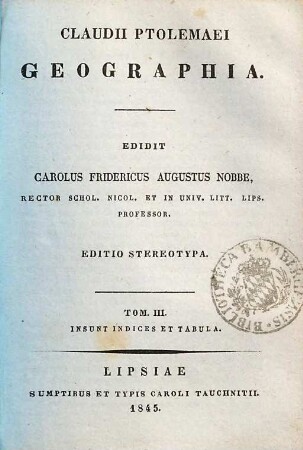 Claudii Ptolemaei Geographia, 3