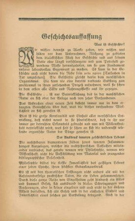 Geschichtsauffassung