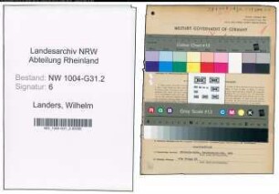 Entnazifizierung Wilhelm Landers , geb. 21.09.1891 (Buchhalter)