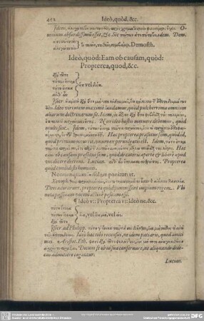 Ideo, quod: Eam ob causam, quod: Propterea, quod, [et]c.