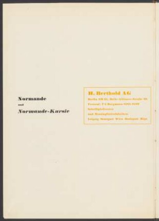 Normande, Normande-Kursiv