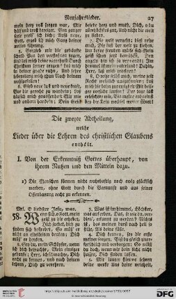 I. Von der Erkenntniß Gottes überhaupt, von ihrem Nutzen und den Mitteln dazu
