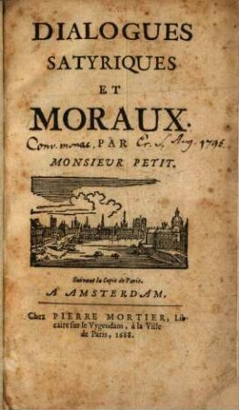 Dialogues satyriques et moraux