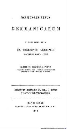 Herbordi dialogus de vita Ottonis episcopi Babenbergensis