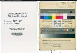 Entnazifizierung Heinrich Volmar , geb. 12.12.1900 (Bergmann)