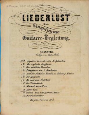 Liederlust : für 1 Singstimme mit Guitarre-Begl.. 10, Polka-Lied