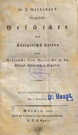 Kurzgefasste Geschichte des Königreichs Baiern : zum Gebrauche beym Unterricht in den Königl. Baierischen Schulen
