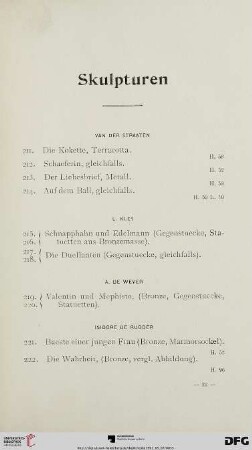 Skulpturen (Nr. 211-235)