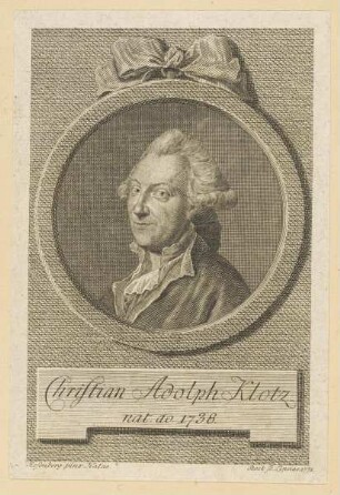 Bildnis des Christian Adolph Klotz