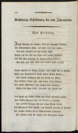 Nochmalige Schilderung der vier Jahreszeiten.
