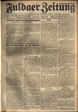 Ausgabe vom Donnerstag, den 02. August 1928.