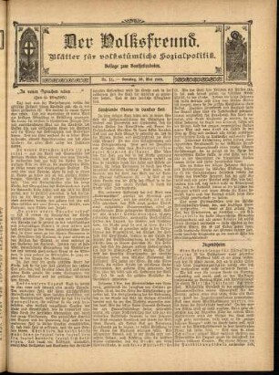 Ausgabe vom Sonntag, den 30. Mai 1909.