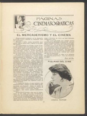 Páginas cinematográficas : El mercaderismo y el cinema