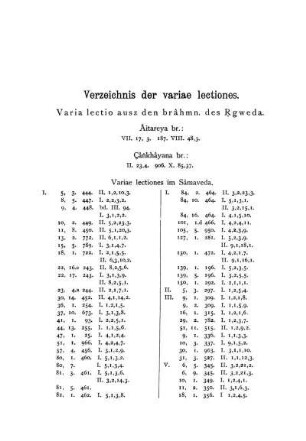 Verzeichnis der variae lectiones.