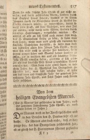 Von dem heiligen Evangelisten Marcus.