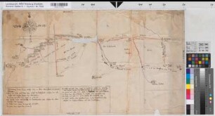 Westfalen (Herzogtum) - Lippstadt (Lippstadt) Grenzberichtigung 17.Jh. ? o.M. 44 x 78 Zeichnung KSA Nr. 1034