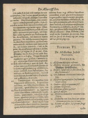 Titulus VI. De Assessoribus Judicii Provincialis.
