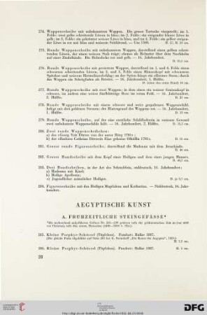 A. Frühzeitliche Steingefässe (Nr. 285-298)