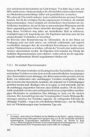 7.13.1 Die multiple Regressionsanalyse