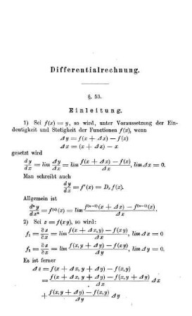 Differenzialrechnung.
