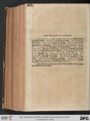 Errata Typographica sic corrigenda