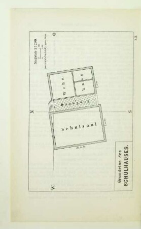Grundriss des Schulhauses