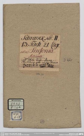 Il Mithridate. Excerpts - Mus.2953-F-6a : strings, bc, cor (2); GraunWV B:I:22