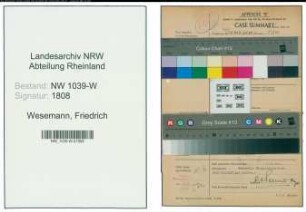 Entnazifizierung Friedrich Wesemann , geb. 00.00.0000 (Polizeimeister)