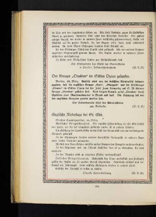 Der Kreuzer "Dresden" im Stillen Ozean gesunken.