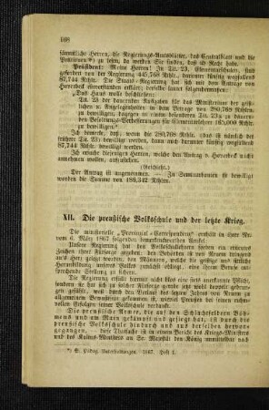 ¬Die¬ preußische Volksschule und der letzte Krieg