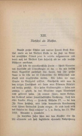 XIII. Rietschel als Meister