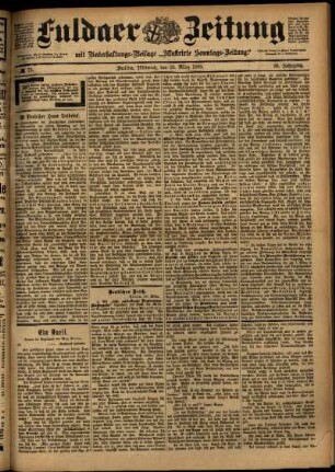 Ausgabe vom Mittwoch, den 29. März 1899.