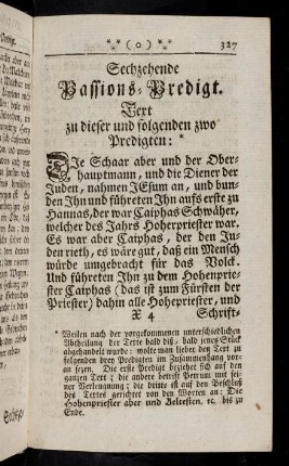 327-352, Sechzehende Passions-Predigt