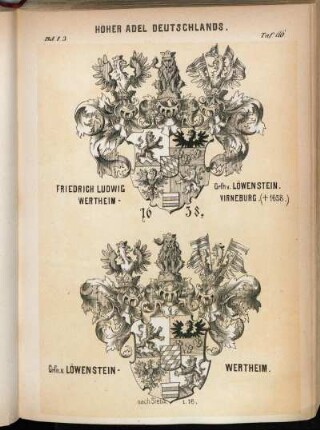 Taf. 116. Friedrich Ludwig Grfn v. Löwenstein. Wertheim-Virneburg. († 1658.) 1638. - Grfn. v. Löwenstein-Wertheim. nach Siebm. I, 16.