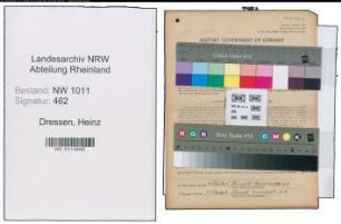 Entnazifizierung Heinz Dressen , geb. 21.02.1905 (Kaufmann)