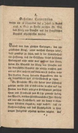 A. Geheime Convention welche am 18. Thermidor ...