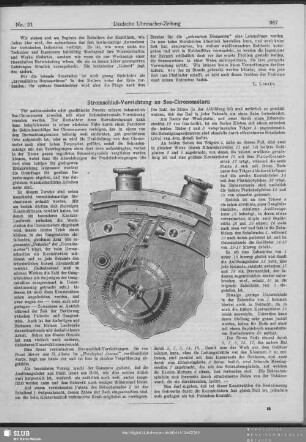 Stromschluß-Vorrichtung an See-Chronometern