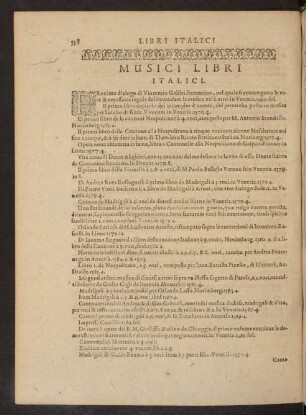 Musici Libri Italici.