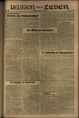 Zweite Ausgabe vom Samstag, den 05. Juni 1937.