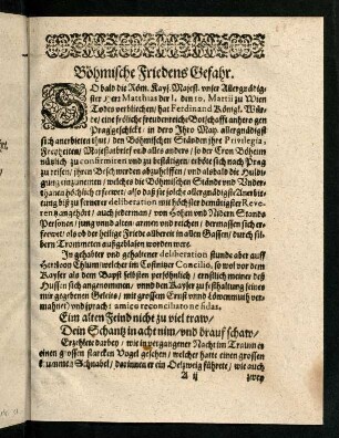 A1r-C2r, Böhmische Friedens Gefahr