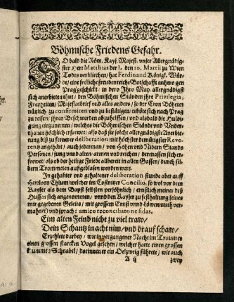 A1r-C2r, Böhmische Friedens Gefahr