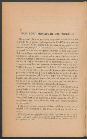 Paul Fort, príncipe de los poetas (1)
