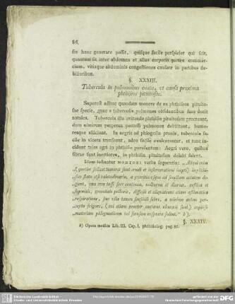 §. XXXIII. Tubercula in pulmonibus enata, ut causa proxima phthiseos pituitosae