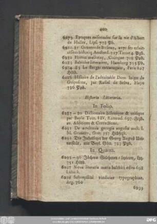 Historia Litteraria.