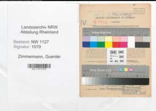 Entnazifizierung Guenter Zimmermann , geb. 07.05.1906 (Zollsekretaer)